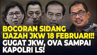 Download Lagu BOCORAN SIDANG IJAZAH JKW 18 FEBRUARI!! GUGAT JKW, OVA SAMPAI KAPOLRI LS! MP3