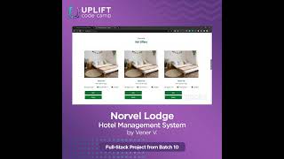 Norvel Lodge Hotel Management App from Batch 10 | Uplift Code Camp