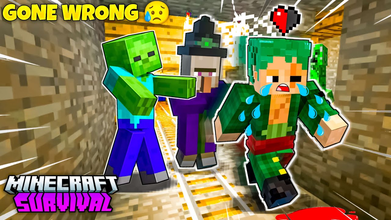Exploring Mineshaft GONE WRONG | Minecraft Survival EP-3 - YouTube
