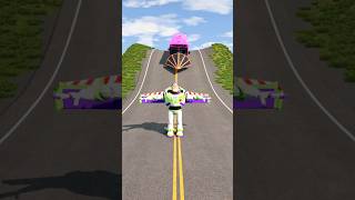 Pink Bus Vs Buzz Lightyear Character Beamng Drive beamngshorts gaming