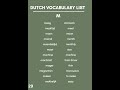 (M) Stop Struggling with Dutch! Learn Essential Vocabulary in Minutes | Easy Words with Meaning 📚 |