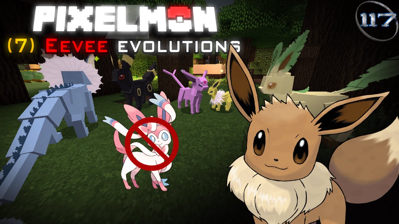 PIXELMON SOL e LUA ep.77 - TODAS AS EVOLUÇÕES DO EEVEE - BACKSLOCK