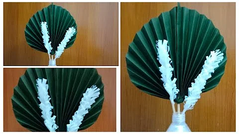 DIY Paper Palm Leaves | How To Make Paper Palm Leaf | Paper Leaves Tutorial