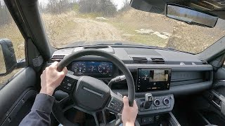 2022 Land Rover Defender 90 V-8 - POV Test/Offroad Drive (Binaural Audio)