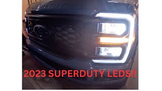 2023 Ford Superduty F250 and F350 LED headlight fog light and zone lighting features