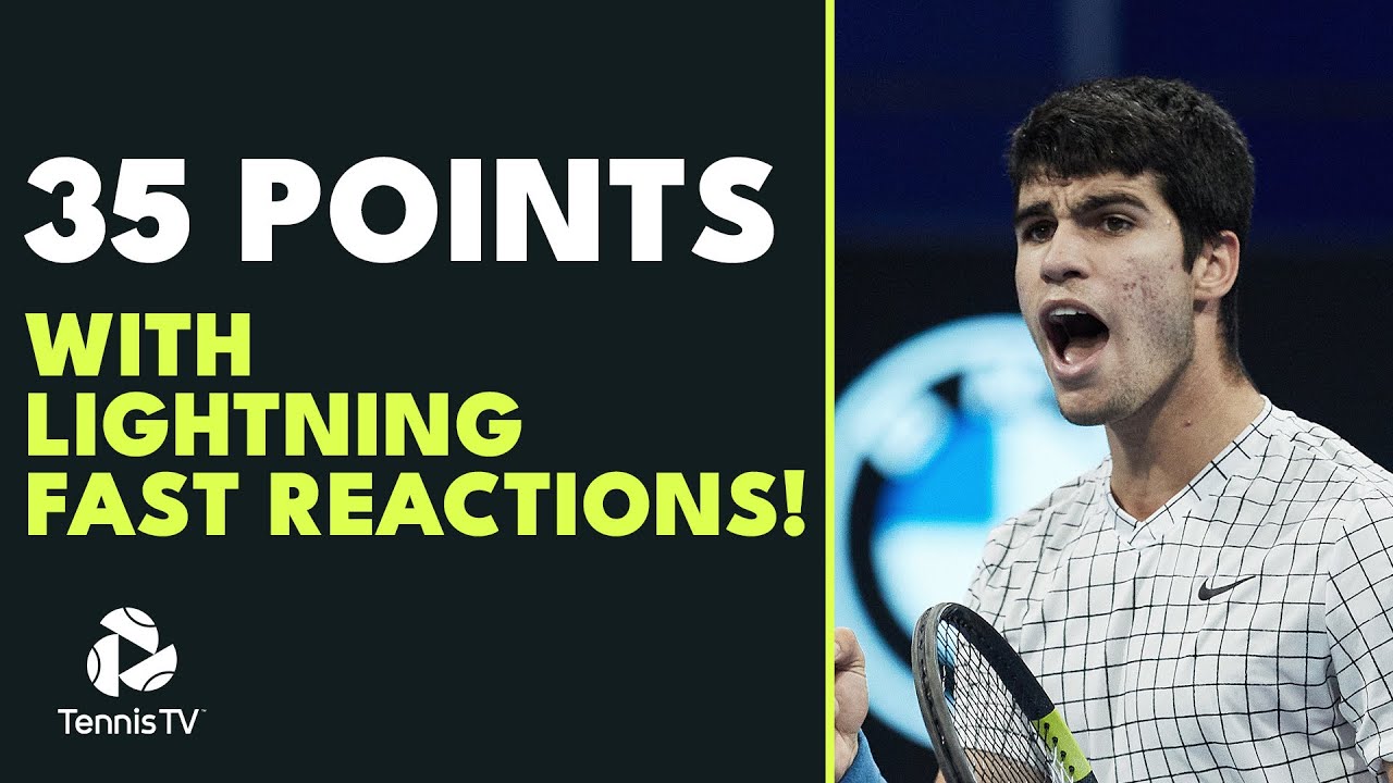 35 Tennis Points With Lightning Fast Reactions ⚡️