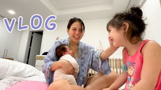 A real day in the life with a newborn baby (1 MONTH OLD) + SUMMER for the kids!!!