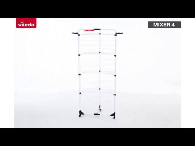 Vileda Mixer 4 - Tendedero vertical de torre de acero, 40 metros de espacio  de tendido, 4
