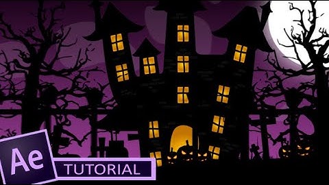 After Effects Tutorial |Halloween Intro Cartoon Animation & Project File Free
