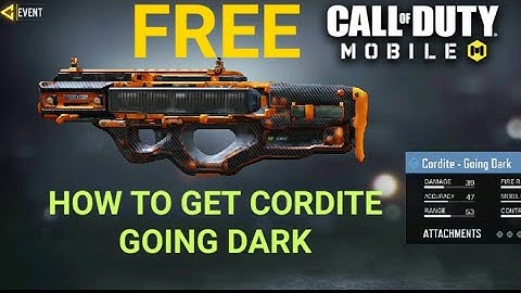 How to get free cordite going dark call of duty mobile but actually better