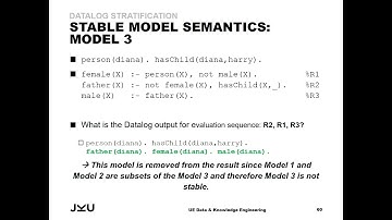Datalog: Advanced - Stable Model Semantics