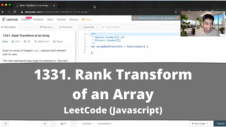 How to Solve "1331 Rank Transform of an Array" on LeetCode? - Javascript