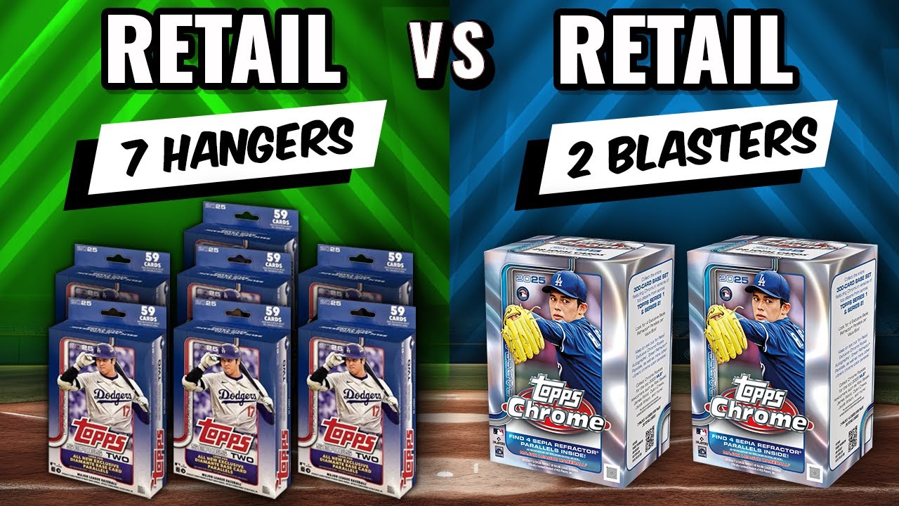 🚨SSP /10 & AUTO!!🚨 2025 TOPPS CHROME BLASTERS VS 2025 SERIES 2 HANGERS