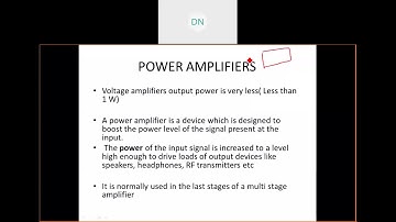 7-ADC- Module 2-Power amplifier introduction