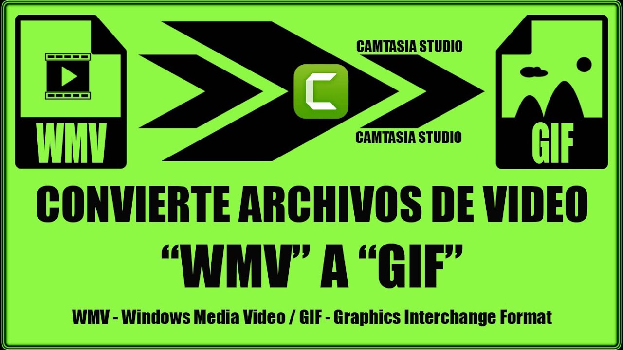 Convertir archivos de video wmv a gif - Camtasia Studio 2025