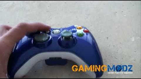 "Blue with White Inserts" Customized Xbox 360 Modded Controller