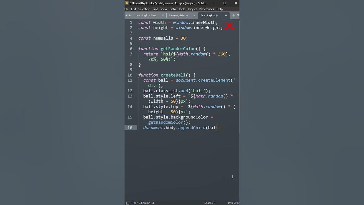 Bouncing Balls | HTML CSS JavaScript - YouTube