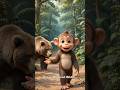 #Bear #punch #monkey