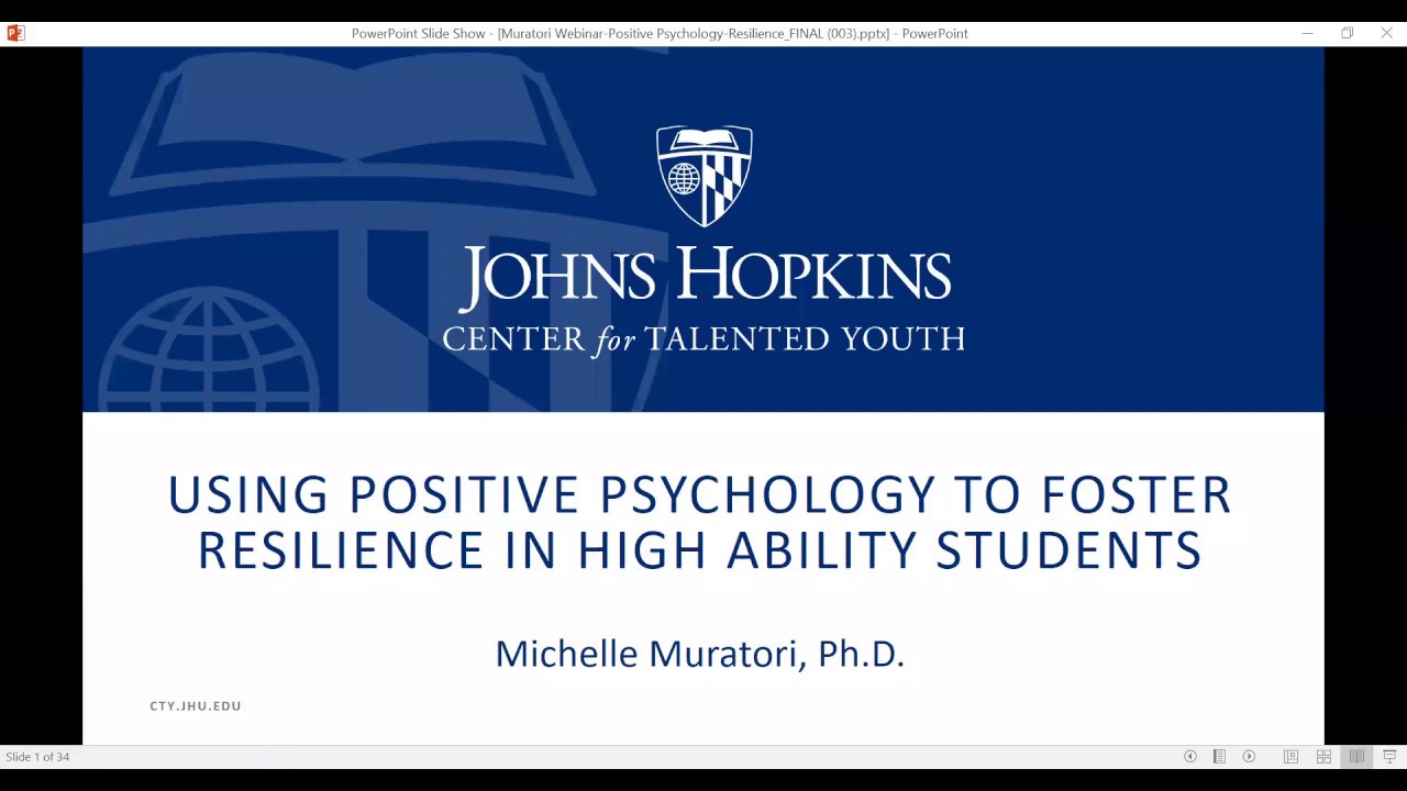 Using Positive Psychology to Foster Resilience | Johns Hopkins Center for Talented Youth