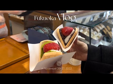 2泊3日福岡VLOG /大学生のグルメ旅🍲/もつ鍋,屋台はしご/ パン屋 Stock/太宰府食べ歩き/空港ラーメンで締める🍜