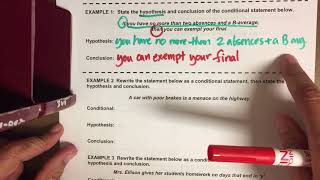Sep 19-20: Conditional Statements (Hypothesis & Conclusion)