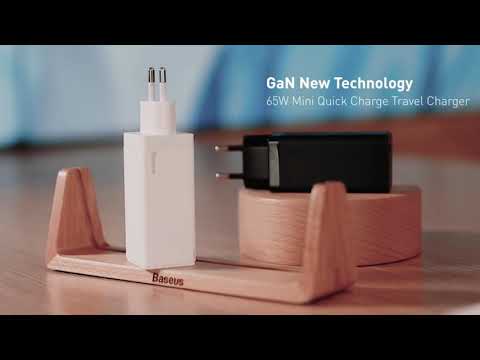 Быстрая зарядка с Aliexpress на 65W для iPhone, MacBook, Xiaomi, Huawei! Baseus 65W GaN
