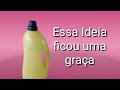 Ideia bacana com vaso reciclado de amaciante ficou uma graça.