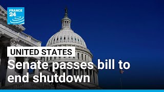 US Senate passes bill to end government shutdown, sending it to House • FRANCE 24 English