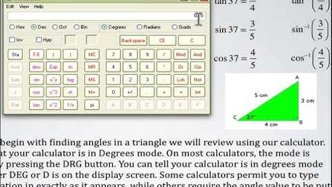 Using Trigonometry to Find Angle Measures Video 1