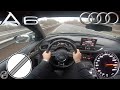 AUDI A6 Avant Competition 3.0 TDI Quattro 2017 POV TOP SPEED DRIVE on Autobahn MAX ACCELERATION