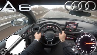 AUDI A6 Avant Competition 3.0 TDI Quattro 2017 POV TOP SPEED DRIVE on Autobahn MAX ACCELERATION