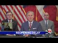 Texas gov abbott delays further reopening in el paso county due to virus spike