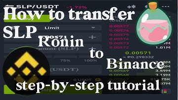 How to transfer slp, ronin to binance using mobile phone😊