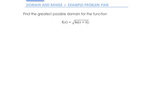 Functions » 3.3 Domain and Range » Example (A-Level Maths)