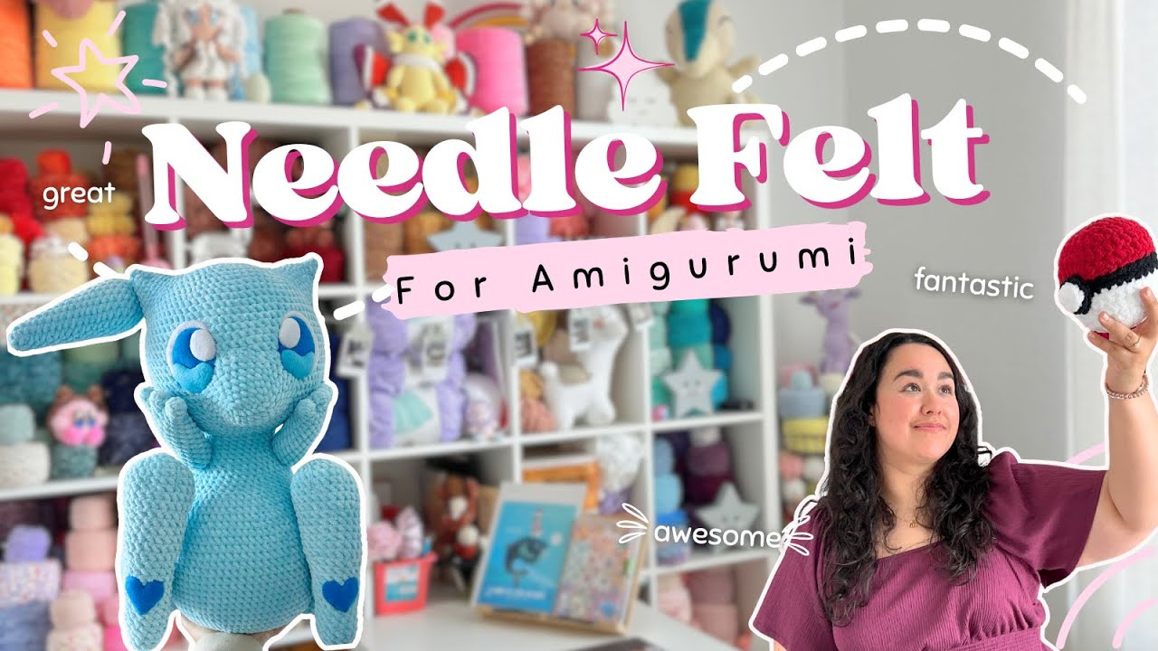 Needle Felting for Amigurumi | easy tutorial for adding felt details to your crochet projects