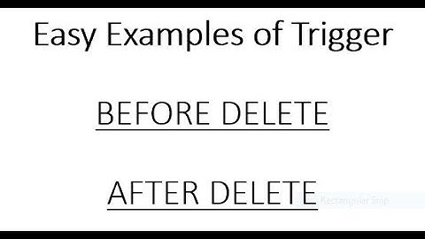 MySQL | BEFORE DELETE TRIGGER | AFTER DELETE TRIGGER