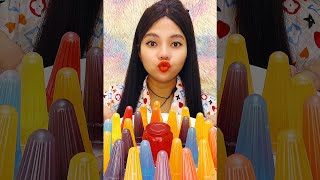 COLORFUL GELATIN FRUIT JELLY ASMR FAST EATING SO YUMMY