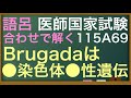 【115A69】Brugada症候群の遺伝形式と悪化要因【医師国家試験】