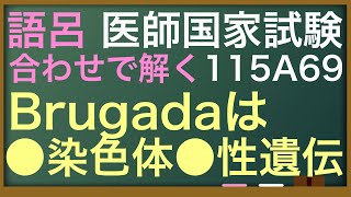 【115A69】Brugada症候群の遺伝形式と悪化要因【医師国家試験】