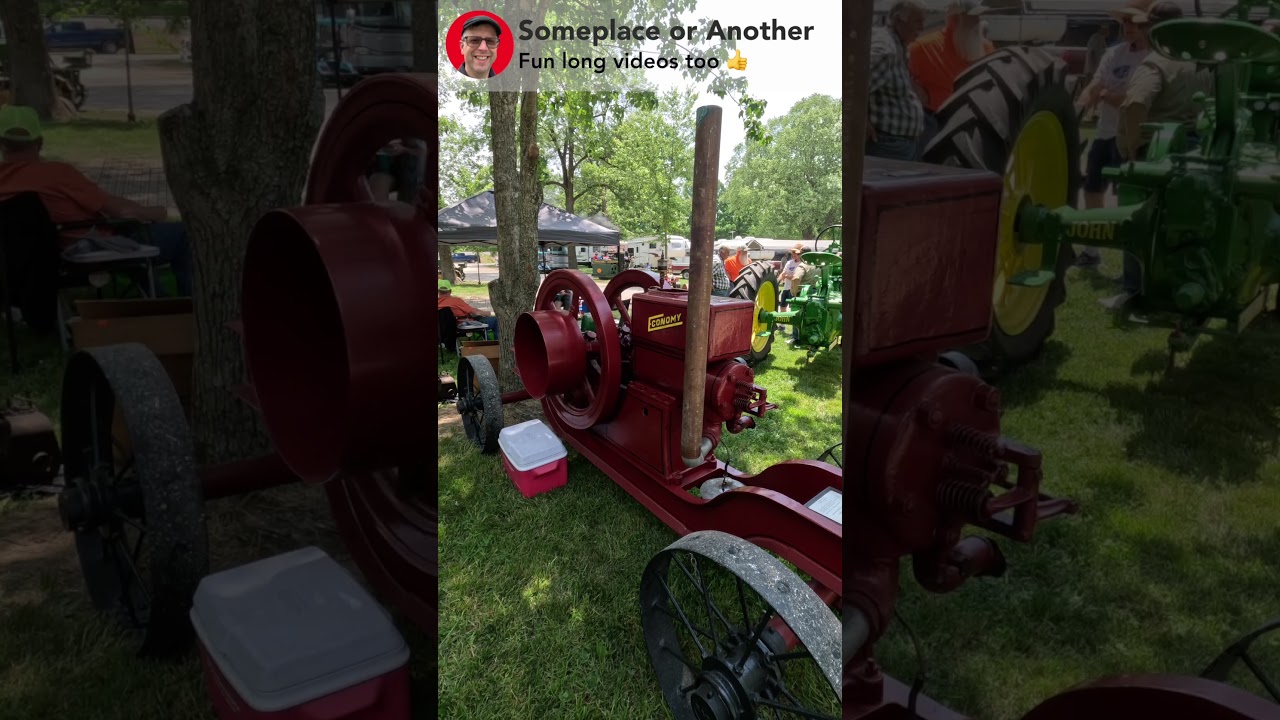 Large Economy Hit and Miss Engine at the farm show 🤠 