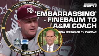 Finebaum RIPS Schlossnagle's presser before taking Texas job 🗣️ 'EMBARRASSING!' | Paul Finebaum Show