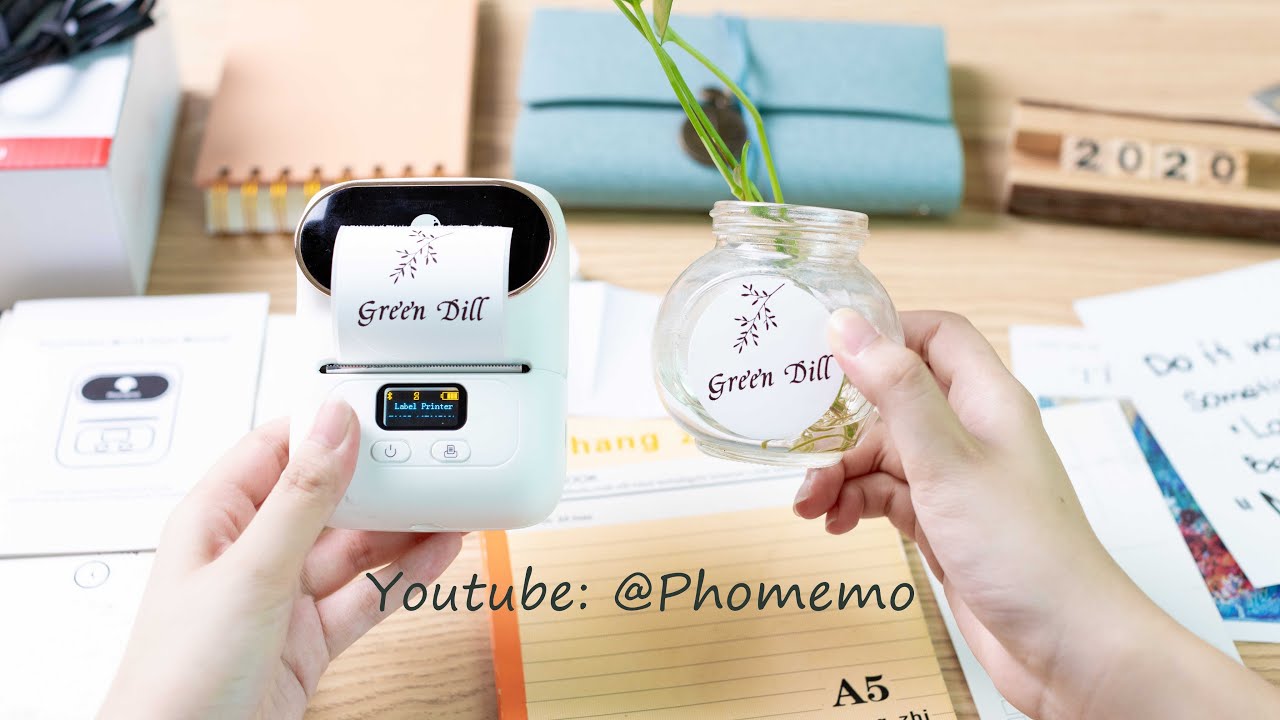 Phomemo M110 Label Printer Demo丨How to Easy DIY Round Product Labels at  Home 