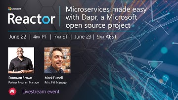 Microservices made easy with Dapr, a Microsoft open source project