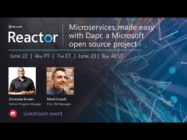 Microservices made easy with Dapr, a Microsoft open source project