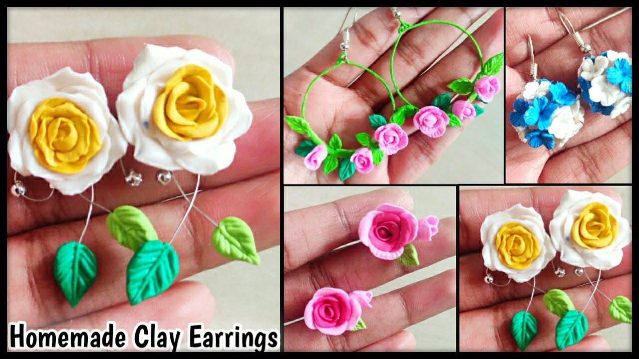 Earrings & Studs | Handmade Air Dry Clay Earrings | Freeup