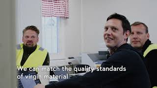 Omni Polymers World premiere of a new type of plastic manufacturing from recycled plastic packaging