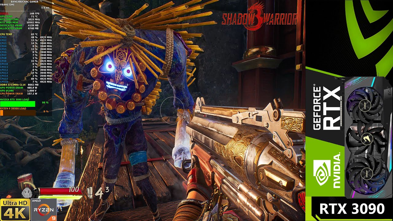 Shadow Warrior 3 High Settings DLSS Quality 4K | RTX 3090 | Ryzen 9 5950X