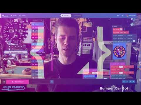 MakeCode Minute: Shake Bumper Bot @MSMakeCode @adafruit @johnedgarpark #adafruit #makecode