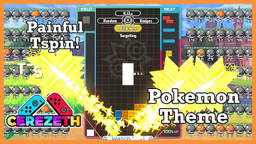 Tetris 99 Pokemon Theme - 14Lines Garbage Tspin Finale :D
