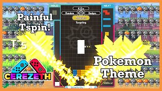 Tetris 99 Pokemon Theme - 14Lines Garbage Tspin Finale D